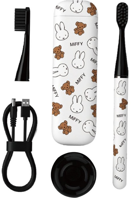 Miffy x MiPOW 米菲Brush Go系列電動牙刷, 米菲 黑色 + 白色, 1套, CI900S