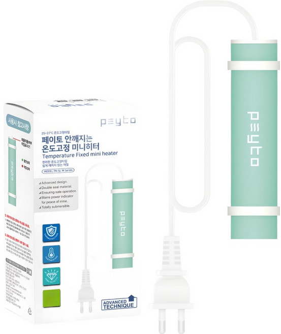 페이토 안깨지는 온도고정 미니히터 PK-SL50M 50W 플러그타입, 1개