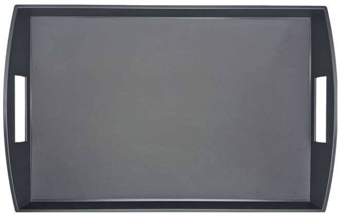 Mirkorea 居家咖啡廳可重複使用烘焙防滑手把託盤, 灰色, 1個