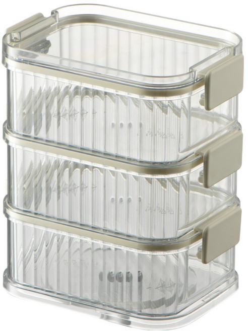 PINMOO 品沐 可搭多層密封罐, 3 個容器 + 3 個蓋子, 1組