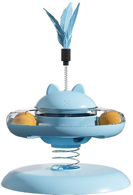 寵物夢工廠 漏食轉盤搖搖樂, 藍色, 1個