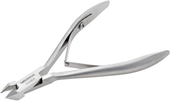 TWEEZERMAN Rockhard 不鏽鋼甘皮剪 1/2 JAW, 1個, 銀色