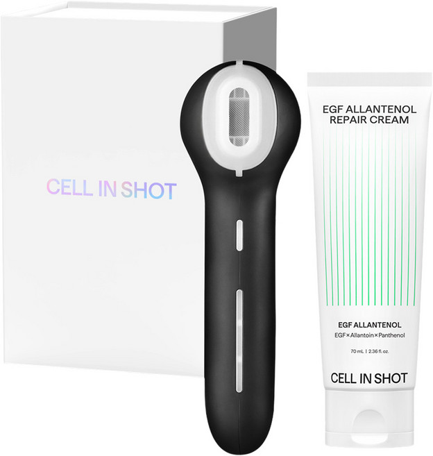 CELL IN SHOT Platoning Shot 27 美容儀 + 甘醇A醇乳霜 70ml 套組, 黑色(美容儀), 1套