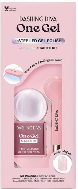 데싱디바 젤네일 원젤 마그네틱 키트, 이리데슨트 토퍼, 1개