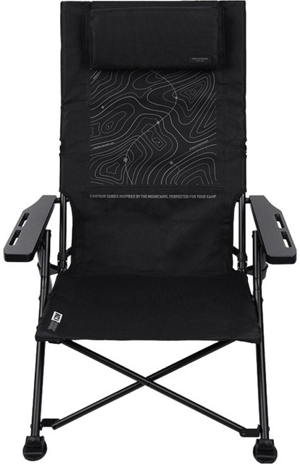 카즈미 컨투어 로우 체어, 블랙, 1개