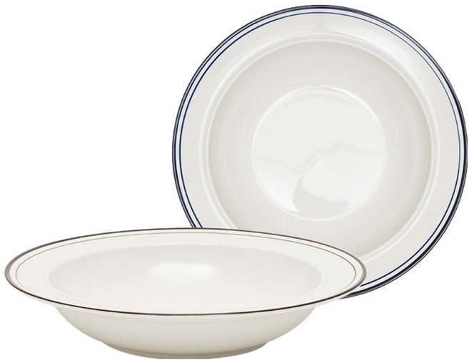 윤도자기 코지 파스타볼 2종 세트, 브라운, 블루, 1세트