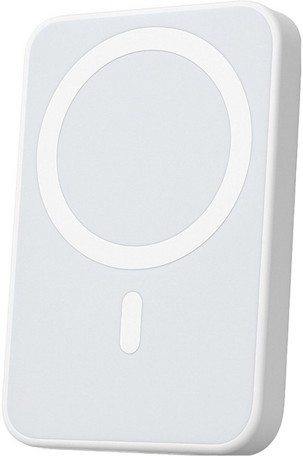 액센 20W 맥세이프 고속 무선 충전 보조배터리 5000mAh, 화이트, BM211