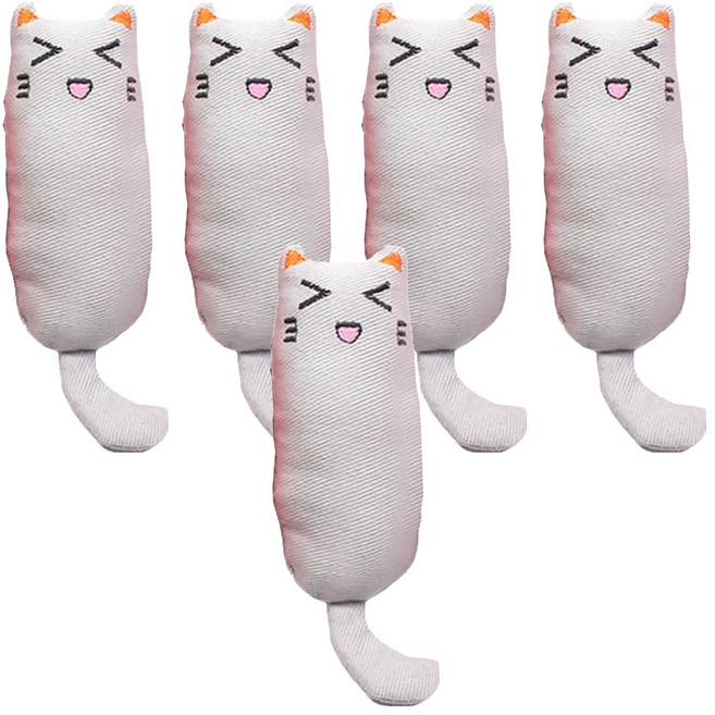 寵物夢工廠 貓薄荷貓臉玩具 12.6 x 5.3cm, 5個, 顏色隨機