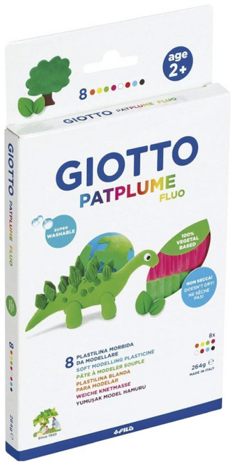 GIOTTO 蔬菜黏土霓虹 8色, 1個, 33g, 混和顏色