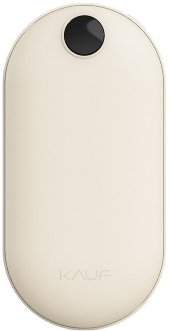 카프 LED 휴대용 충전식 대용량 잔량표시 온도조절 양면 발열 손난로 보조배터리 10000mAh, KF-HW1, 베이지