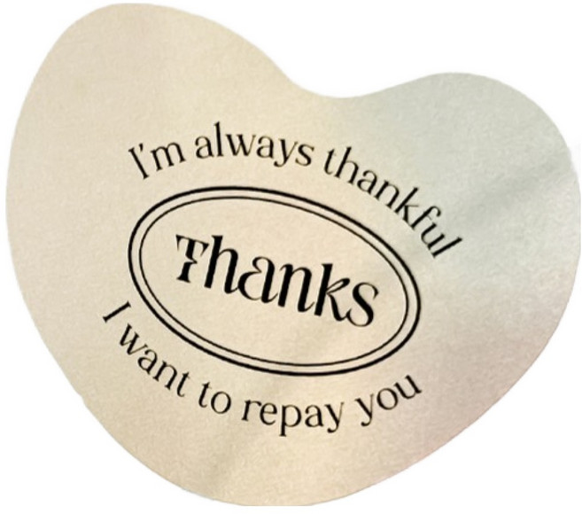 핸즈픽 아도르 베이킹 포장 하트스티커, 버터, 20개