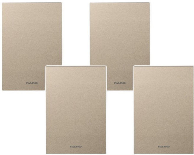 나노 모노골드 심플 모던한 디자인 액틱한 색감 인테리어 1개용 맹플레이트 화이트, 4개