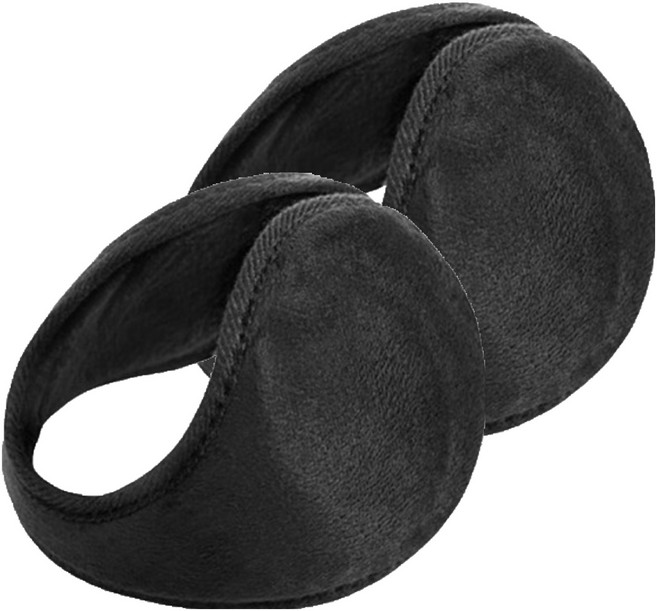 코지앤칠 겨울 방한 귀마개 귀도리, 블랙, 블랙, 2개