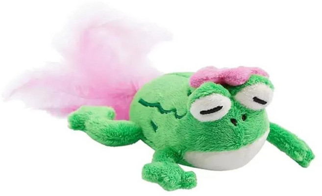 zeze 青蛙發聲貓玩具, 1個, 趴趴呱