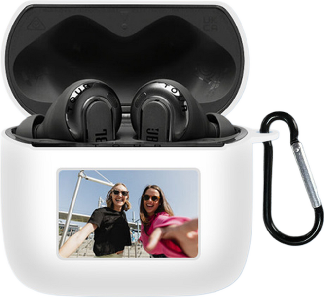 디스티프 JBL Tour Pro/ 2 Tour Pro 3 실리콘 케이스 + 고리 세트, 화이트, 1세트, JBL TOUR PRO 2