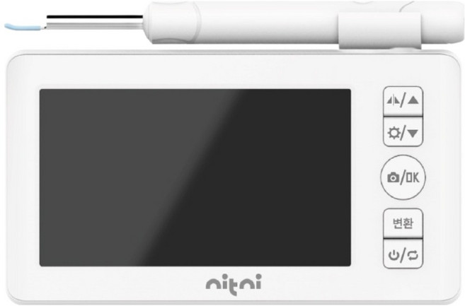 니트니 1000만 화소 고화질 내시경 LED 무선 모니터 일체형 스마트 이어커넥트 귀클리너 NTN-EARCONNECT, 화이트, 1개