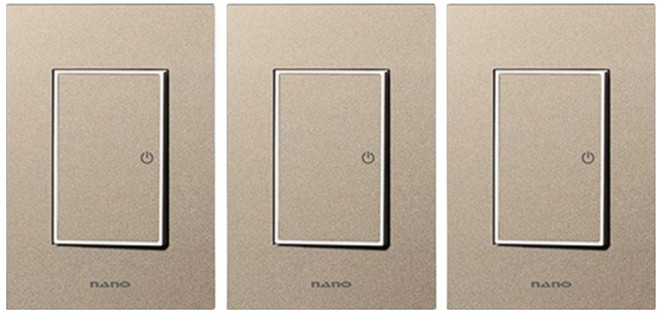 nano Monogold 簡約現代設計 獨特色彩 室內裝潢開關 1開 白色, 3個