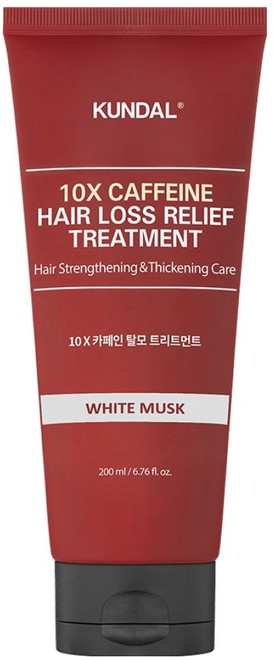 KUNDAL 昆黛爾 10X 咖啡因強化髮根防落髮護髮素 白麝香, 200ml, 1個