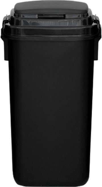 리빙앤트리 리드블랙 대용량 분리수거 쓰레기통, 블랙