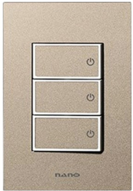 나노 모노골드 심플 화이트 3구 스위치, 1개
