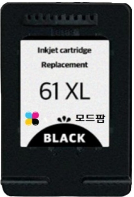 모드팜 대용량 HP DeskJet 1510 1050 1000 2050 2540 프린터용 호환 재생 잉크 HP 61XL, 검정, 1개