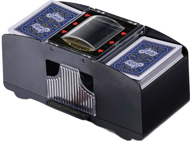 QUOKKA 듀얼 카드 셔플러 QM-01, 블랙, 1개