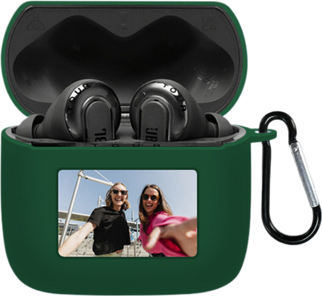 디스티프 JBL Tour Pro/ 2 Tour Pro 3 실리콘 케이스 + 고리 세트, 그린, 1세트, JBL TOUR PRO 2