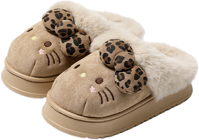 산리오 키티 퍼 방한 겨울 슬리퍼