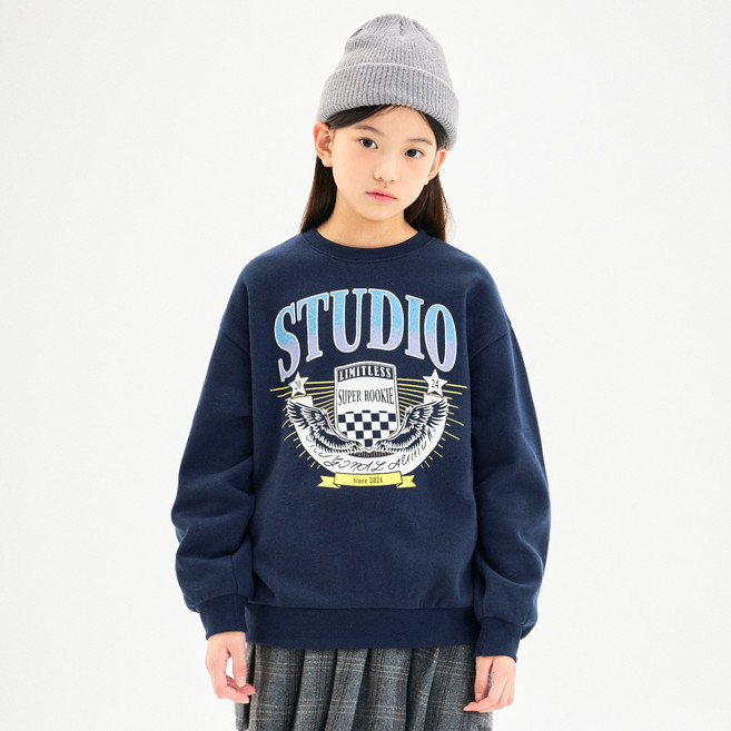 젤리스튜디오 뉴키즈온 슈퍼 루키 앰블럼 기모 티셔츠