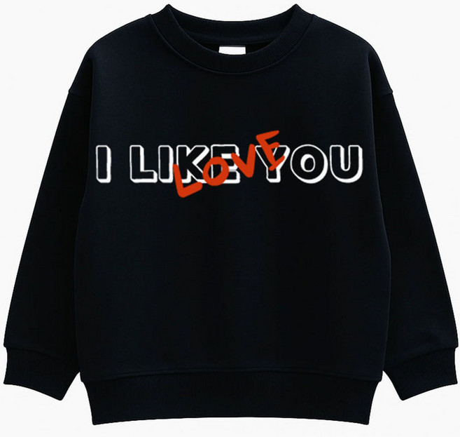 i-Crayon 兒童 Love You 印花大學T