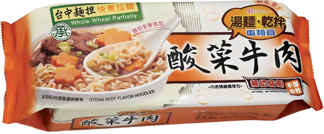 承昌食品 酸菜牛肉快煮拉麵, 1個, 400g
