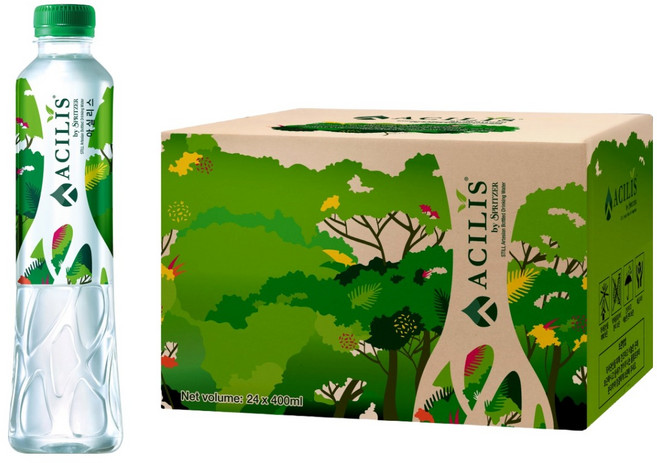 아실리스 오리지널 열대우림 워터, 400ml, 24개