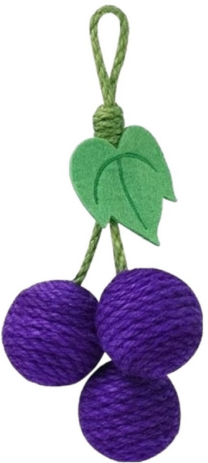 zeze 水果麻繩球玩具, 1個, 葡萄