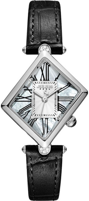 쥴리어스 여성용 스퀘어 가죽시계