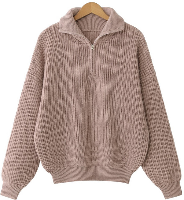 엠엔씨 남성용 하이넥 반집업 니트 MDKN961WB