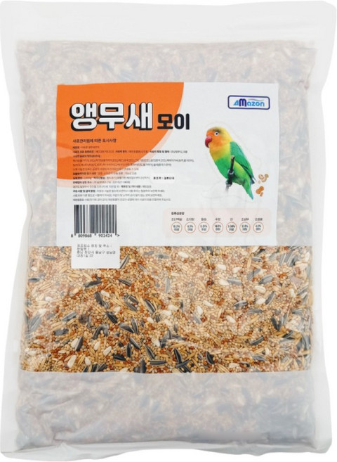 아마존 자연원물 앵무새 영양사료, 1개, 1.5L