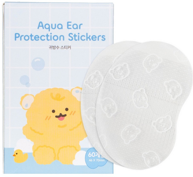 아가드 유아용 귀방수 스티커 60p, 투명, 1개