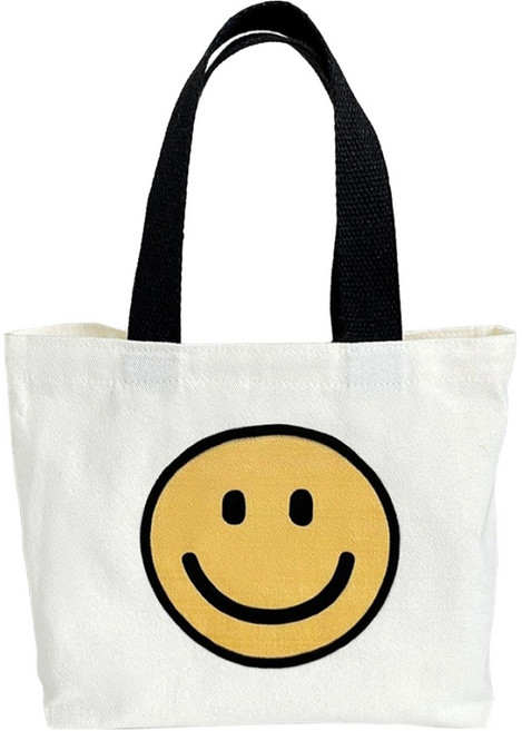 뷰레이터닷컴 스마일플라워 캔버스 미니 에코백