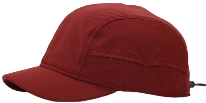 하루이 캠핑 마라톤 러닝용 스포츠 짧은챙 모자, 레드, 1개