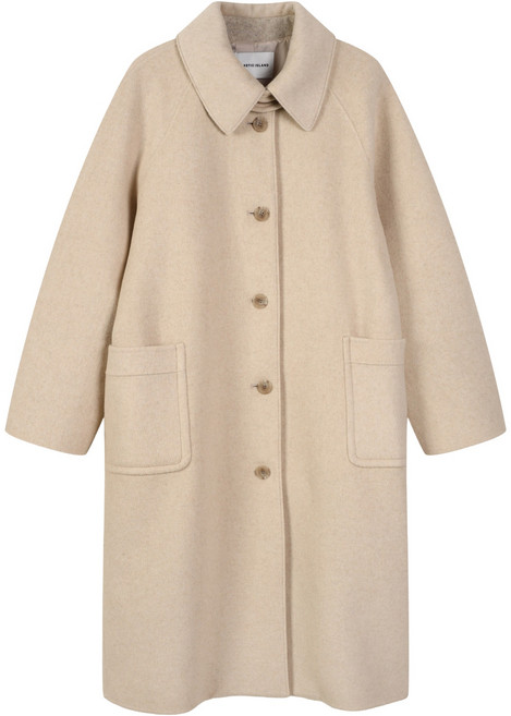 PLASTIC ISLAND 女款鈕扣口袋手工長版大衣 PR4HC561