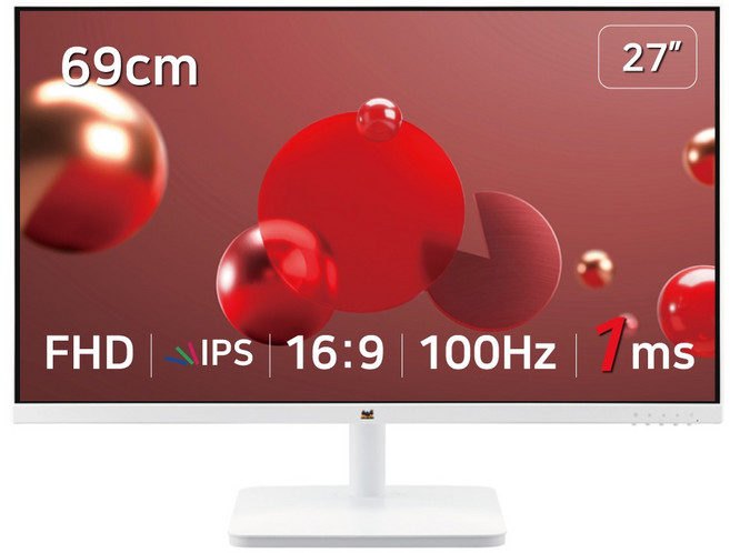 뷰소닉 FHD IPS 1ms 100H 모니터 무결점 화이트, 69cm, VA2732-H-W
