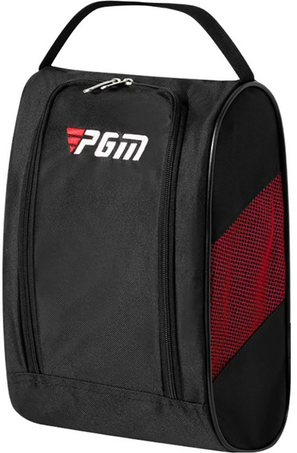 PGM Golf 高爾夫鞋包/透氣鞋袋 PG127, 1個, 黑色 + 紅色