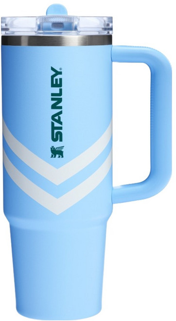 STANLEY 台灣公司貨 防漏吸管隨手杯, 0.88L, 1個, 復古湖藍