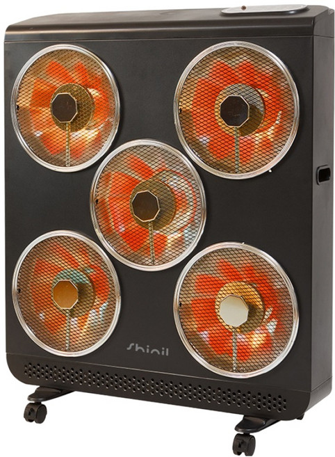 신일 5구 하이라이트 전기히터, SEH-HL3500F, 블랙