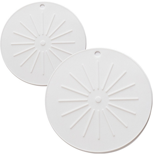 리빙안 실리콘 인덕션 보호매트 소 + 대 세트, 1세트, 화이트