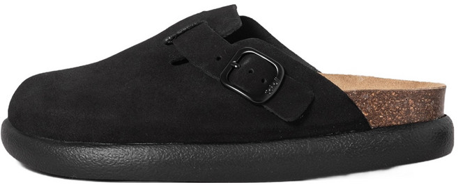 Scholl 女款厚底木屐 F32257, 黑色, 240