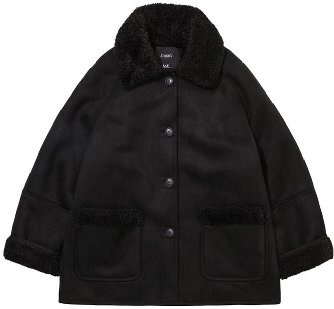 랩 여성용 페이크 스웨이드 무스탕코트 AR4MZA60