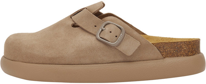 Scholl 女款厚底木屐 F32257, 深米色, 230