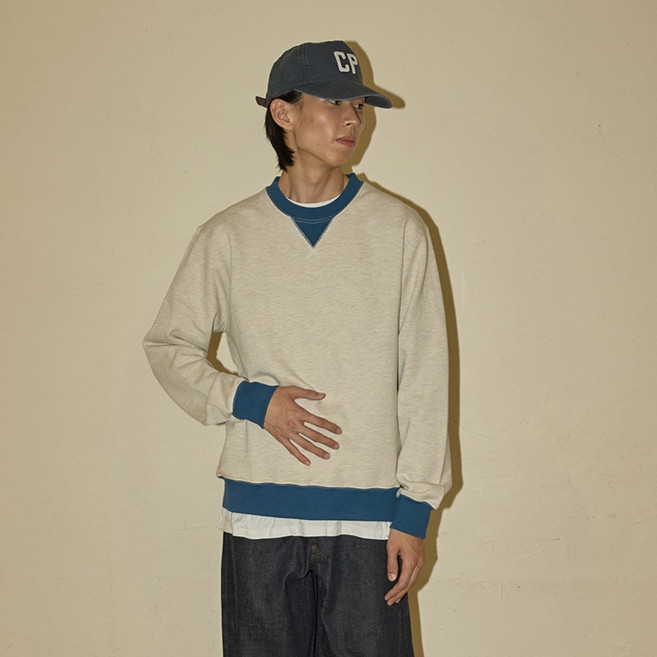 CAMEL WORK 男女通用 NO 117 三角片縫線復古大學T