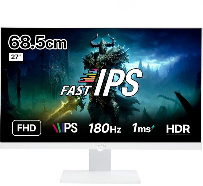 인터픽셀 FHD FAST IPS 180Hz 게이밍 무결점 모니터 ALL WHITE, 68.5cm, IP2746(무결점)